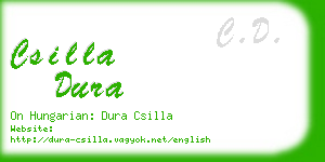 csilla dura business card